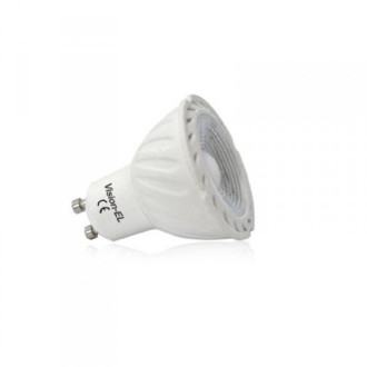 Kit spot led GU10 COB 6 watt (eq. 60 watt) Dimmable - Support gris - Couleur eclairage - Blanc chaud 2700°K, Type Support - Carré orientable 84mm