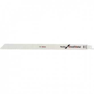 Lame de scie sabre pour bois avec métal, coupe droite fine, Réf. Bosch : S 1122 VF, Qualité de lame de scie BiM, Long. totale 225 mm Lame de scie sabre pour bois avec métal, coupe droite fine, Réf. Bosch : S 1122 VF, Qualité de lame de scie BiM, Long. totale 225 mm