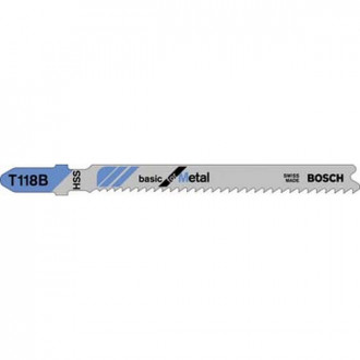 Carte de 5 Lames Métal BOSCH HSS Ondulee Fraisée T118B - 2608631014