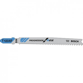 Carte de 5 Lames Métal BOSCH HSS Progressor T123XF - 2608638473