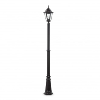 Lampadaire de jardin noir paris h210 1 ampoule