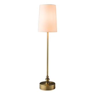 Lampe langden, laiton antique, avec abat-jour