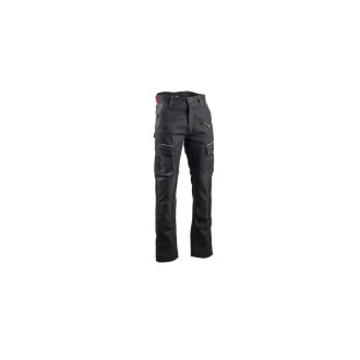Pantalon stretch bicolore Cortex avec poches genouillères - Noir - T.36 - LMA - 1783-36