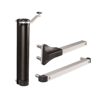 Ferme-portail lion hydraulique compact pour tous types de charnières, pour portillon jusqu'à 75kg.