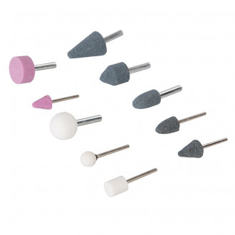Lot de 10 meules sur tige - Tiges de 3 et 6 mm