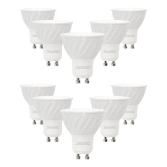 Lot de 10 spot led gu10 7 watt (eq. 50 watt)