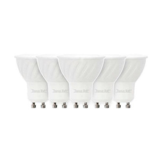 Lot de 5 spot led gu10 7 watt (eq. 50 watt)
