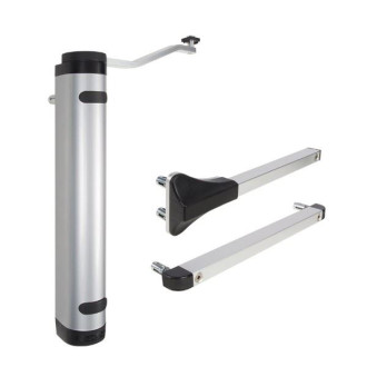 Ferme porte réglable avec bras pour charnière 90° et 180° pour porte jusqu'à 150 kg - LOCINOX -