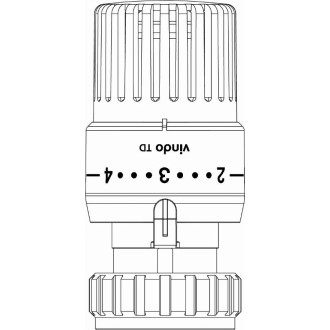 Thermostat Vindo TH OVENTROP - 7-28 °C, 0 * 1-5 - Bulbe liquide, modèle blanc - 1013076