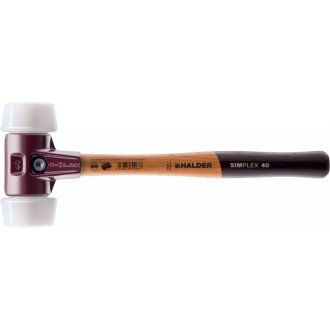 Maillets simplex 50:40, avec boîtier en fonte malléable et manche en bois, superplastique