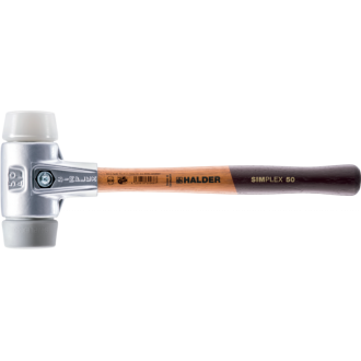 Maillets simplex, avec boîtier en aluminium et manche en bois, ø 40, tpe moyen / superplastique