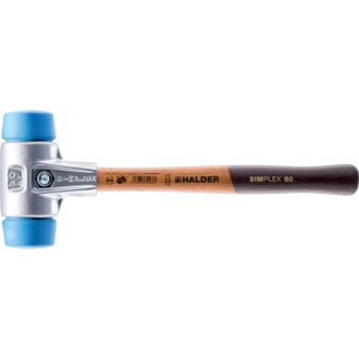 Maillets simplex, avec boîtier en aluminium et manche en bois, ø 40, tpe souple