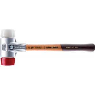 Maillets simplex, avec boîtier en aluminium et manche en bois, ø 50, plastique / superplastique