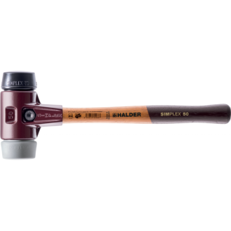 Maillets simplex, avec boîtier en fonte malléable et manche en bois, ø 40, caoutchouc chargé / tpe moyen