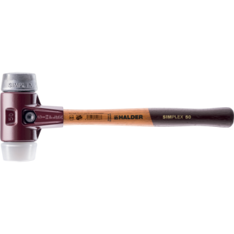 Maillets simplex, avec boîtier en fonte malléable et manche en bois, ø 50, superplastique / métal doux