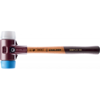 Maillets simplex, avec boîtier en fonte malléable et manche en bois, ø 50, superplastique / tpe souple