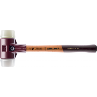 Maillets simplex, avec boîtier en fonte malléable et manche en bois, ø 60, superplastique / nylon