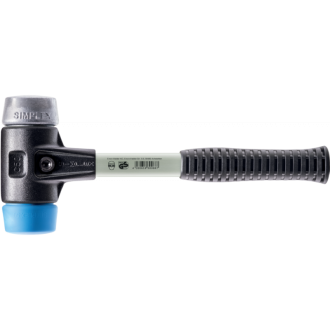 Maillets simplex, avec boîtier en fonte malléable renforcée et manche en fibre de verre, ø 30, tpe souple / métal non trempé