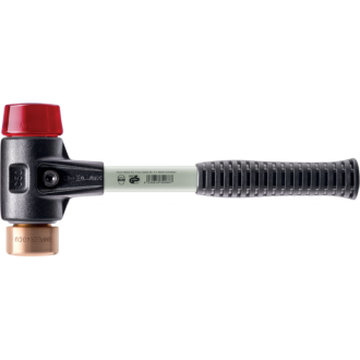 Maillets simplex, avec boîtier en fonte malléable renforcée et manche en fibre de verre, ø 40, cuivre / plastique