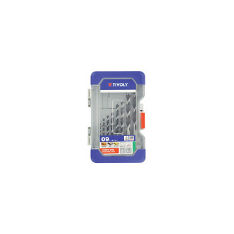 Forets bois cylindrique tivoly slr mallette ranger 9 pièces