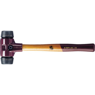 Massette Simplex, moyennement dur, têtes de frappe en mélange de caoutchouc, Ø de la tête : 40 mm