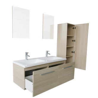 Meuble salle de bains 120 cm + colonne -legno