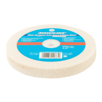 Meule en oxyde d'aluminium blanc pour touret à meuler - 150 x 20 mm - grain moyen