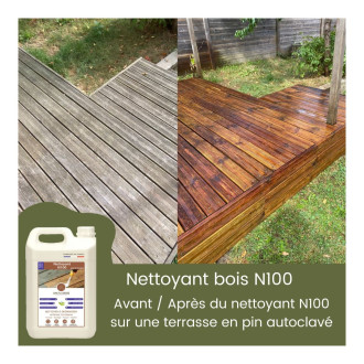 Nettoyant pour bois N100 - Terrasse et meuble en bois AnovaBois - Conditionnement au choix