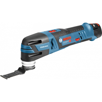 Découpeur-ponceur bosch gop 12v 28 - 2 batteries 12v 3.0 ah, chargeur, coffret + 6 lames de scies et 5 abrasifs - 06018b5006