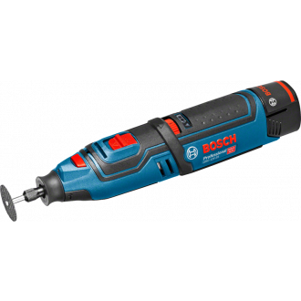 Meuleuse droite bosch gro 12v-35 - 2 batteries 12v 2.0ah, chargeur, coffret - 06019c5001