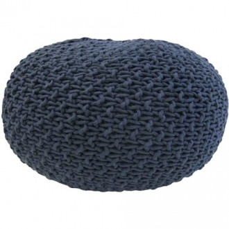 Overseas pouf tricoté 30 x 50 cm anthracite
