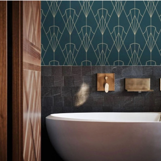 Papier peint art déco Cobalt - DECOCOBALT++