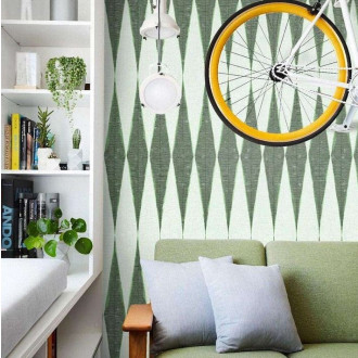 Papier peint Chevron vert - CHEVRON++