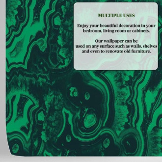 Papier peint en malachite vert - MALACHITE++