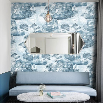Papier peint Nuages vintage bleu - NUVOLE AZZURRE++