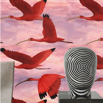 Papier peint tropical oiseaux roses - IBIS++ Papier peint tropical oiseaux roses - IBIS++