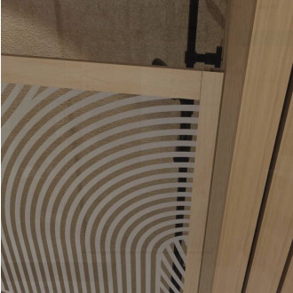 Paroi de douche 120 x 200 HINATA - Style Japandi courbes douces Aurlane - FAC1062