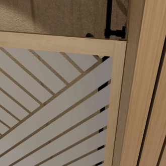 Paroi de douche 120 x 200 HINATA - Style Japandi géométrique Aurlane - FAC1061