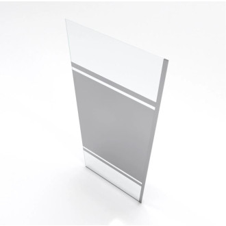 Paroi de douche à l’italienne FREEDOM 2 MIROIR 80 - 80x200cm Verre transparent 8mm Aurlane - FAC233
