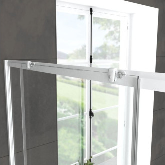 Paroi porte de douche coulissante blanc 120x185cm extensible - WHITY Slide 120 Aurlane - FAC494