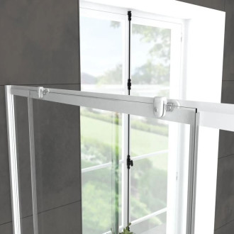 Paroi porte de douche coulissante blanc 140x185cm extensible - WHITY SLIDE 140 Aurlane - FAC497