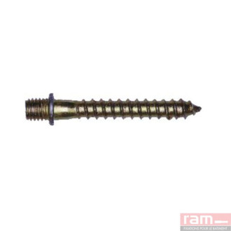 Boite de 100 patte à vis bois avec collerette 8x30 mm - 95343