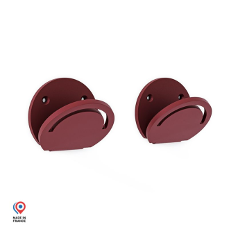 Lot de 2 patères DECO-GEM en acier Perle, 1 crochet par patère, L.5.6 x P.4.24 x H.5.3 cm