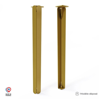 Lot de 2 pieds DECO-GEM pour table basse en acier Jaspe, H.71 cm