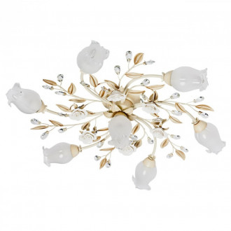 Plafonnier beige flora 7 ampoules 21 cm