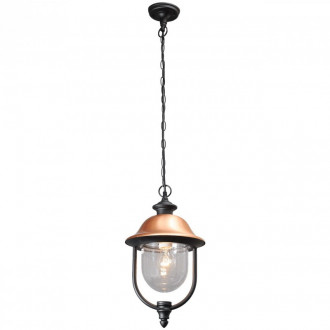 Plafonnier d'extérieur noir street 1 ampoule 106 cm
