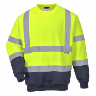 Sweat-shirt bicolore hv - b306 - Couleur au choix