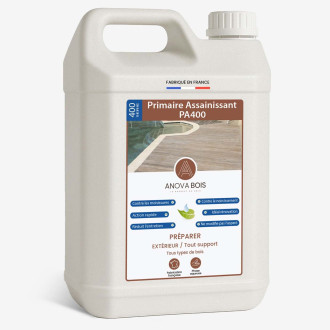 Primaire assainissant pour bois PA400 - Fond dur assainissant AnovaBois - Conditionnement au choix