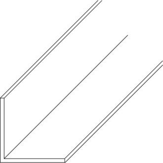 Profils l pvc blanc longueur 2,6m - dimensions 50x50mm