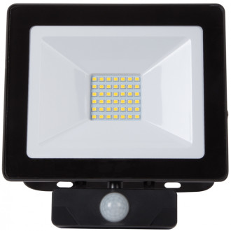 Projecteur plat noir 30w led avec radar